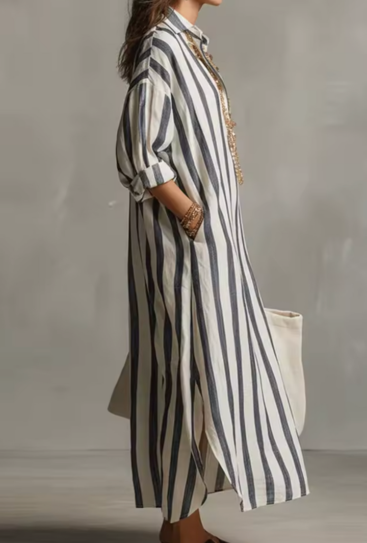 Hazel | Striped Maxi Dress