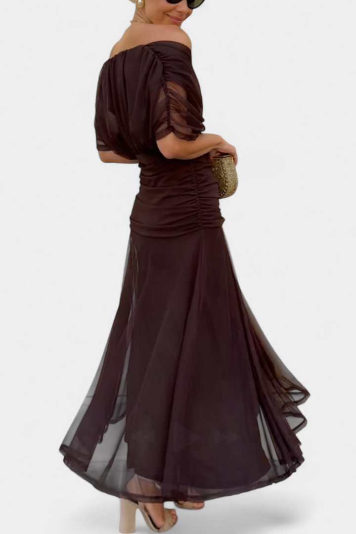 Rosalina | Long Floral V Neck Dress