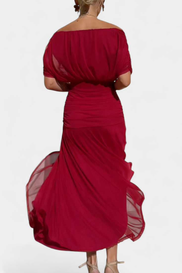 Rosalina | Long Floral V Neck Dress
