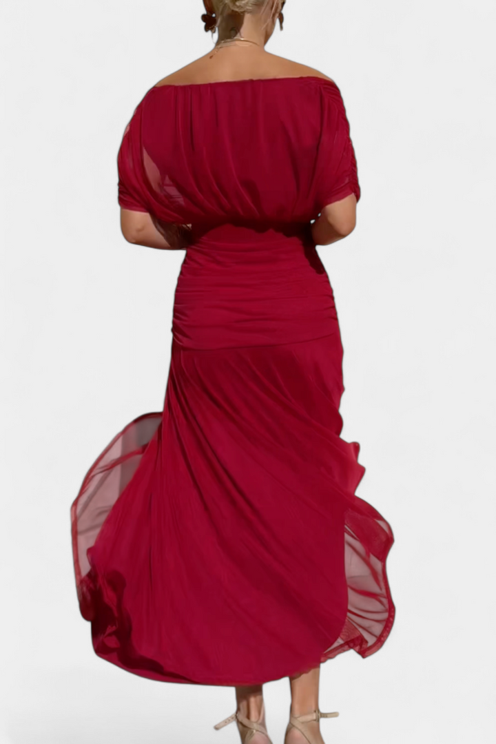 Rosalina | Long Floral V Neck Dress