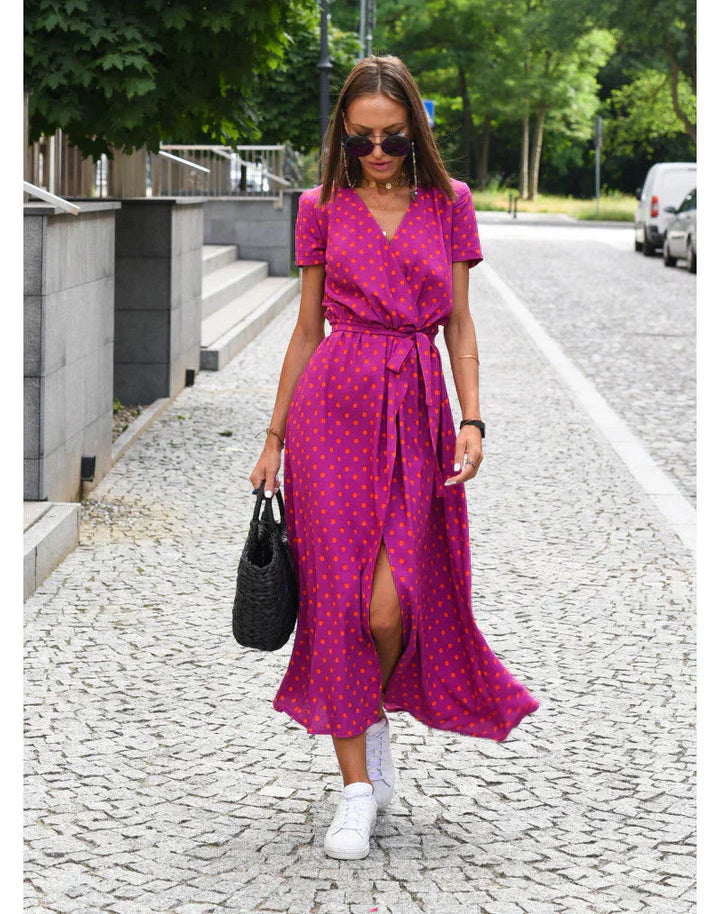 Camille | Elegant V-Neck Wrap Dress