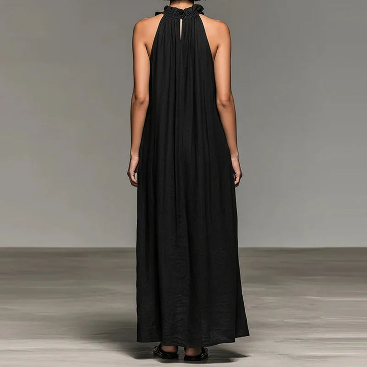 Aurelia | Halter Ruffle Bohemian Maxi Dress