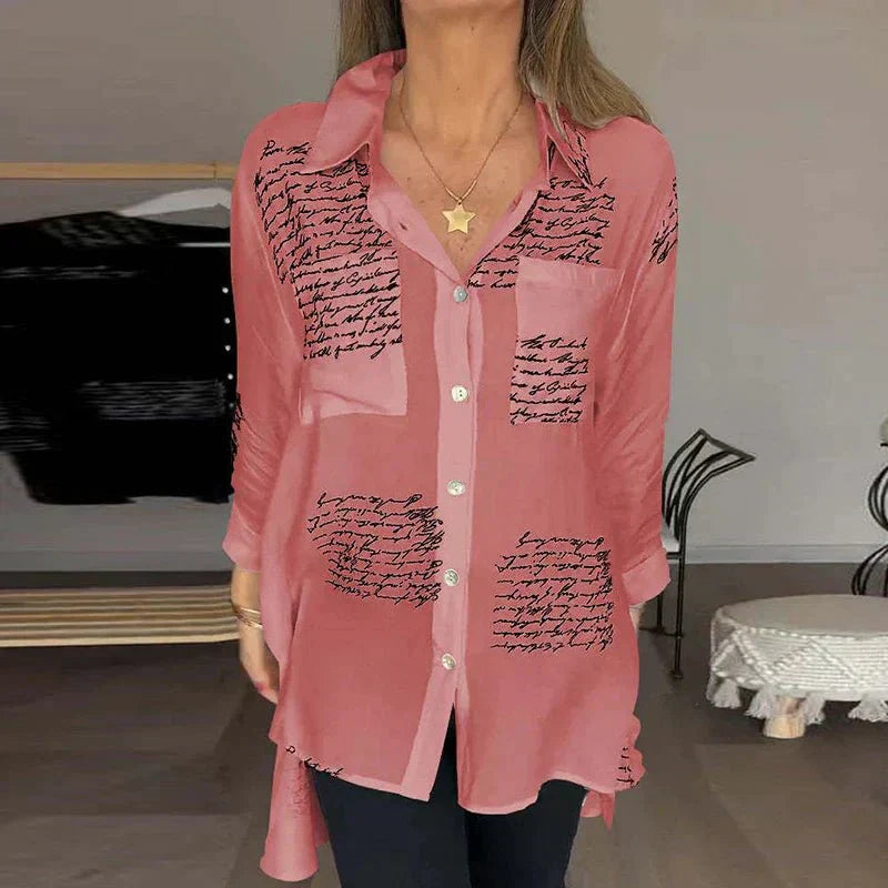 Mila | Relaxed Letter Print Blouse