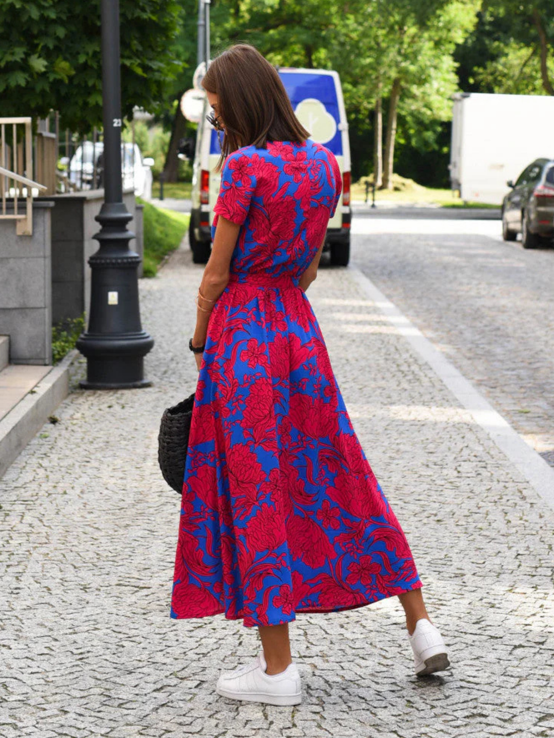 Stylish floral summer dress