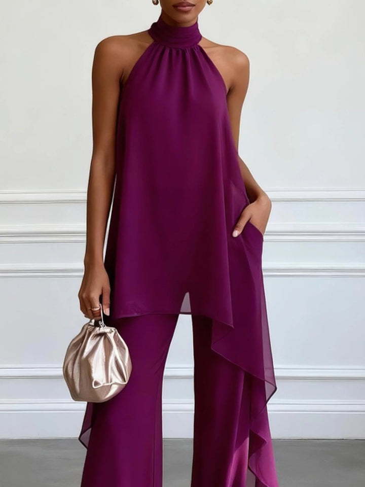 Vivienne™ | Halter Top & Pants Two-Piece Set