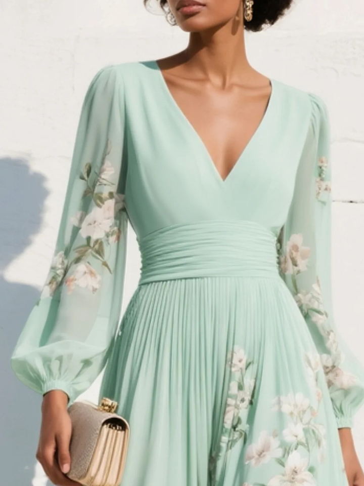 Olivia | Floral Elegance Midi Dress