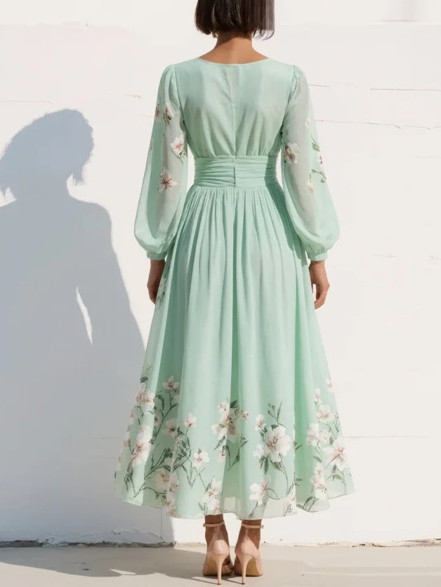 Olivia | Floral Elegance Midi Dress
