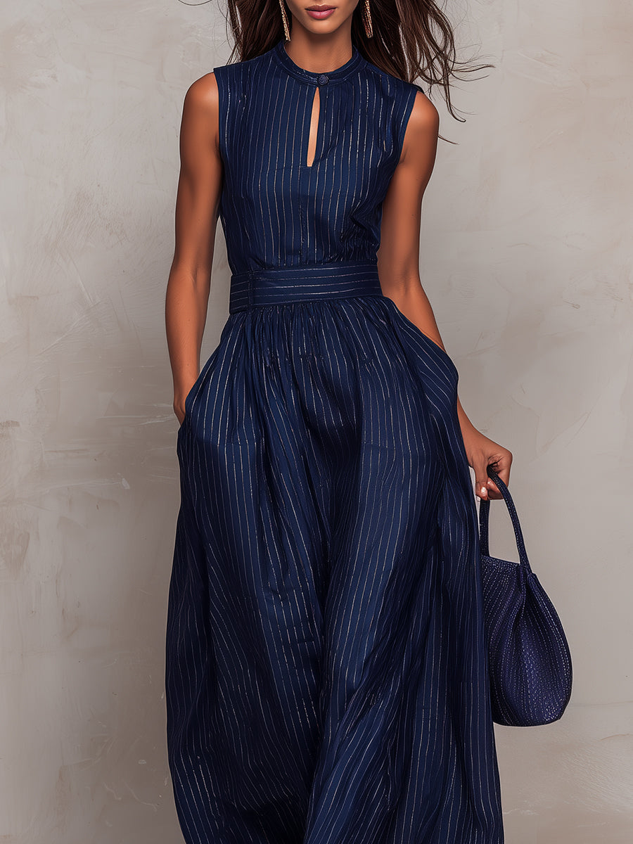 Genevieve | Striped Wide-Leg Jumpsuit