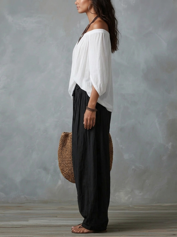 Bianca™ | Off-Shoulder Top & Lantern Pants Set