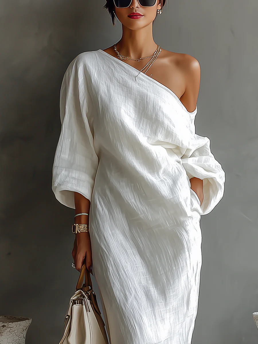 Sienna | Elegant one-shoulder maxi dress