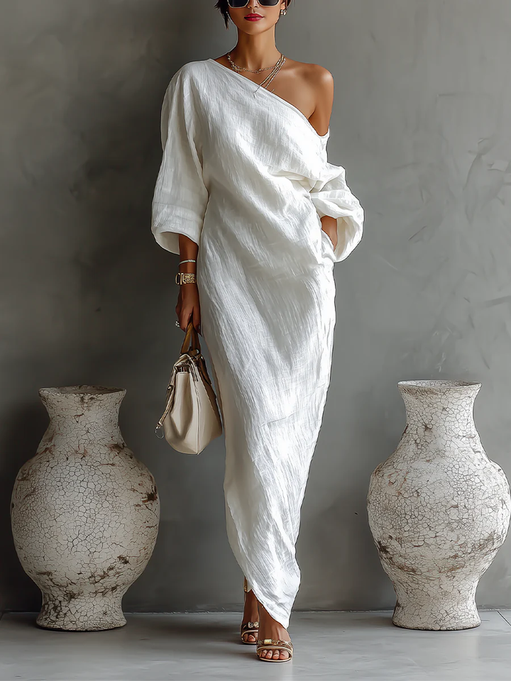 Sienna | Elegant one-shoulder maxi dress