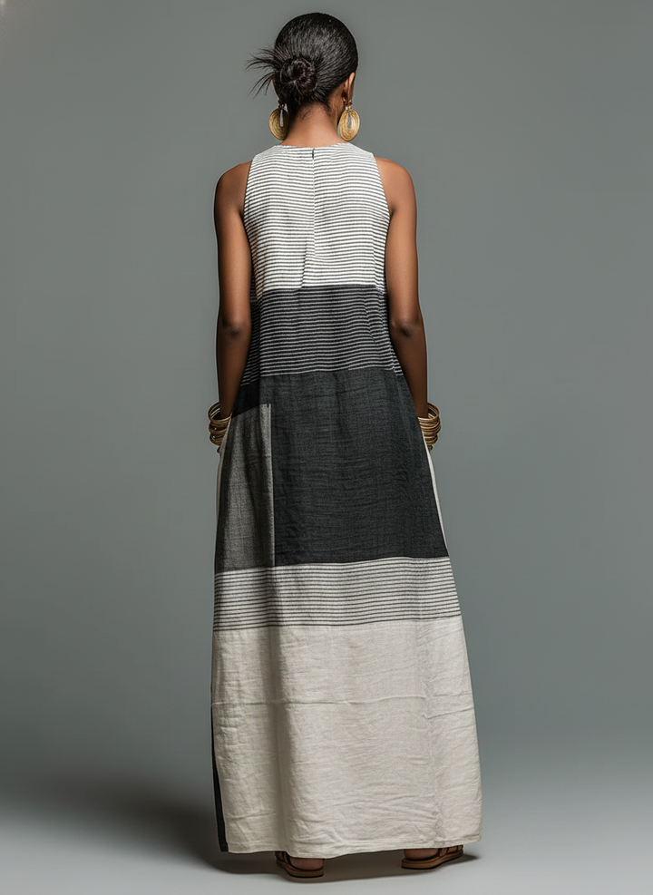 Elodie™ | Sleeveless Striped Maxi Dress