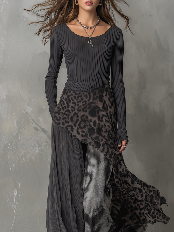 Martina | Leopard Maxi bohemian-style dress
