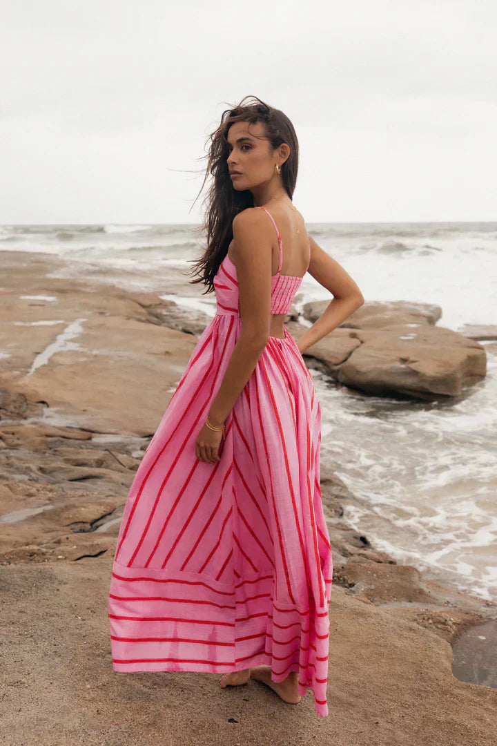 Striped sunset dress