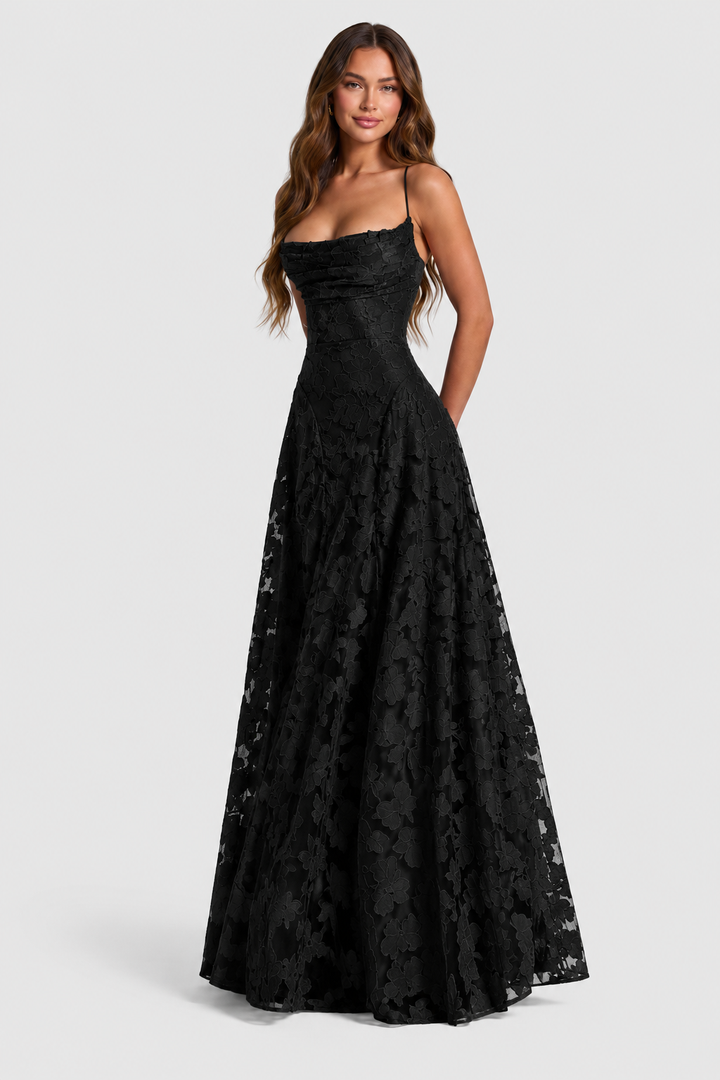 Sophia | Floral Lace Maxi Dress