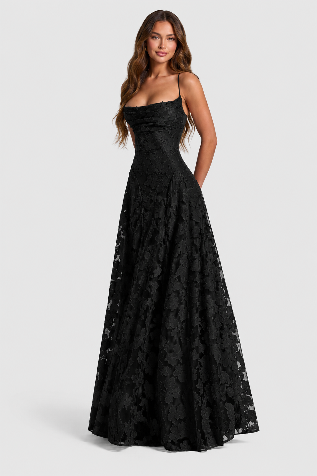 Sophia | Floral Lace Maxi Dress