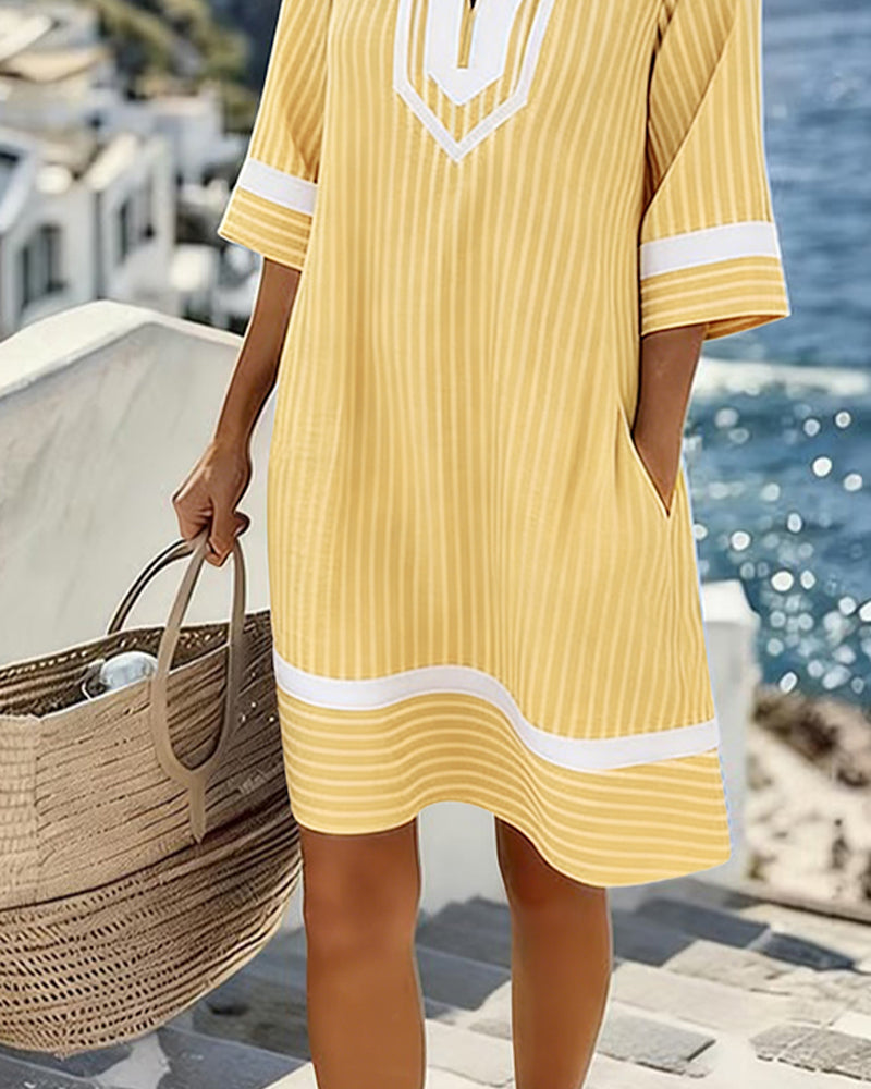 Gracie | Striped Short Dress