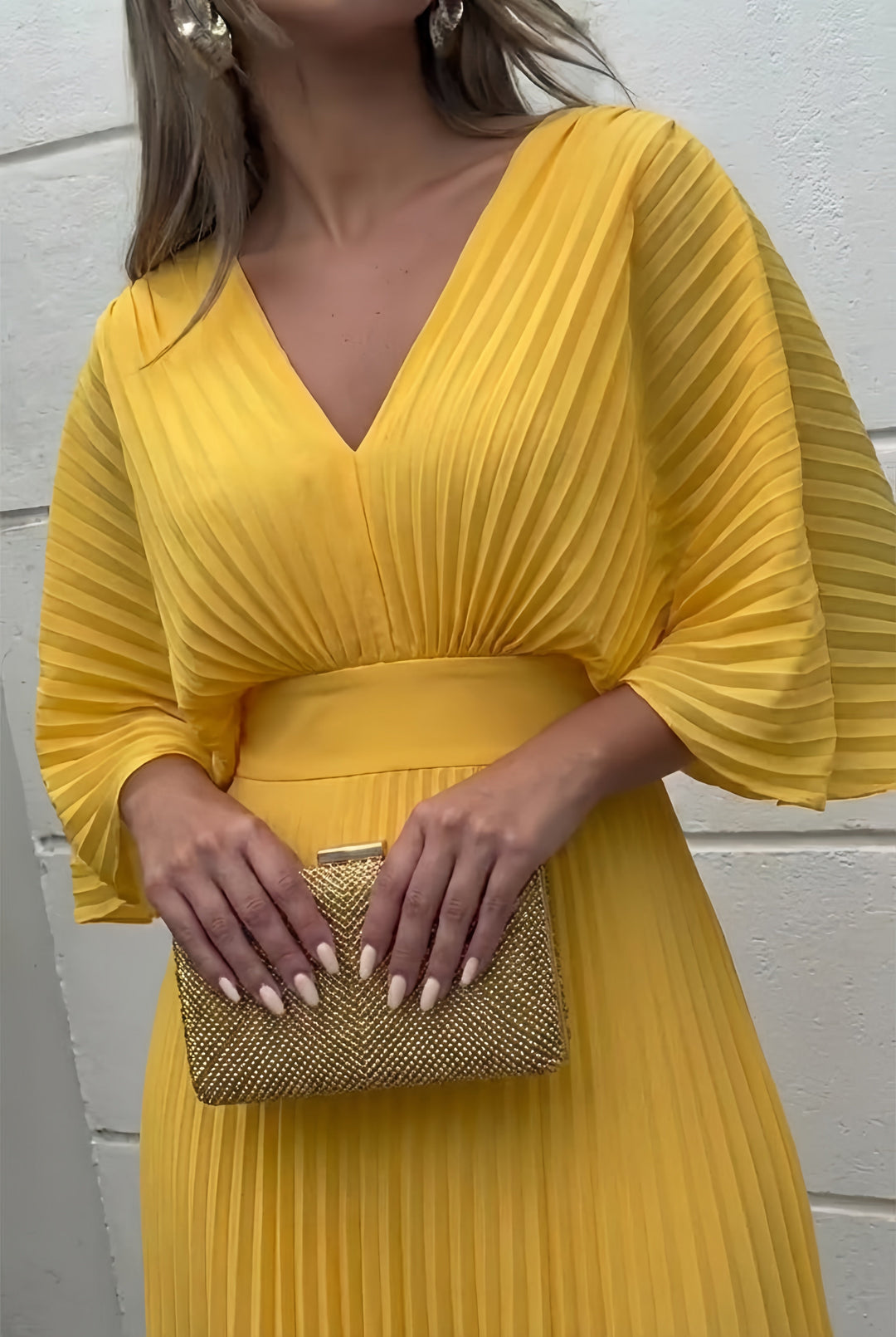 Sofia | Elegant pleated maxi dress