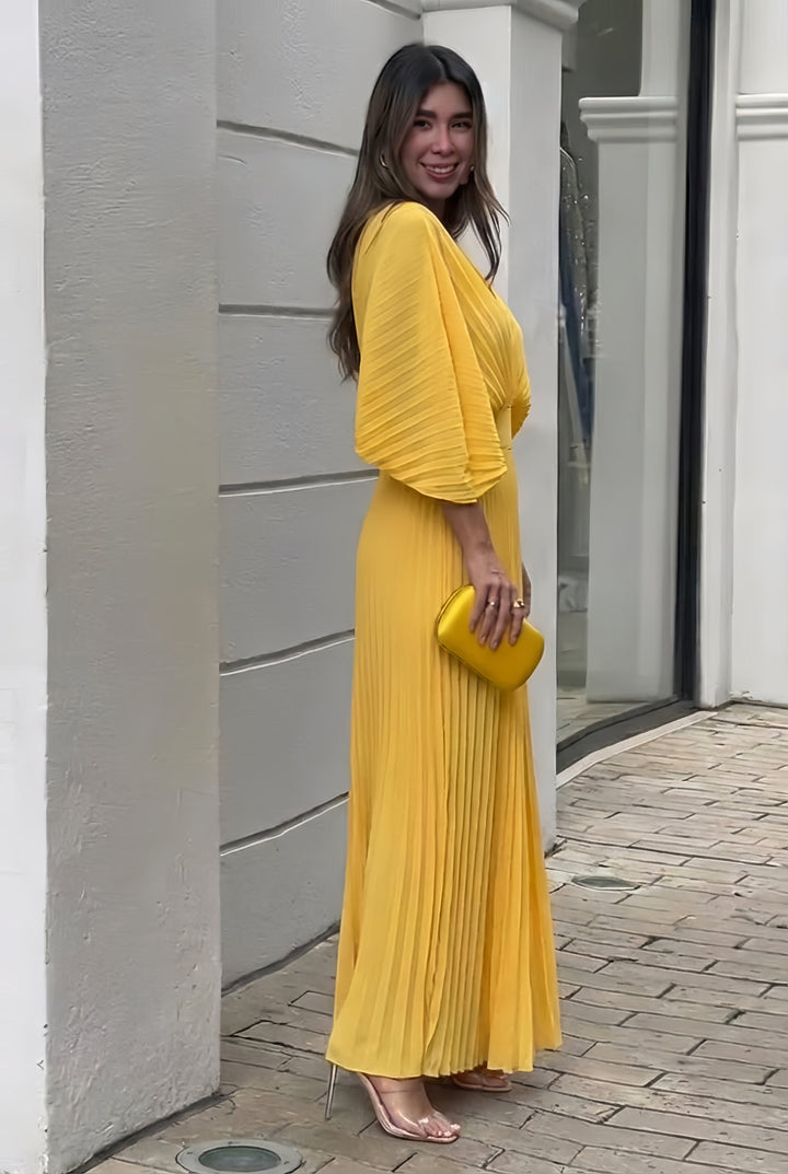 Sofia | Elegant pleated maxi dress