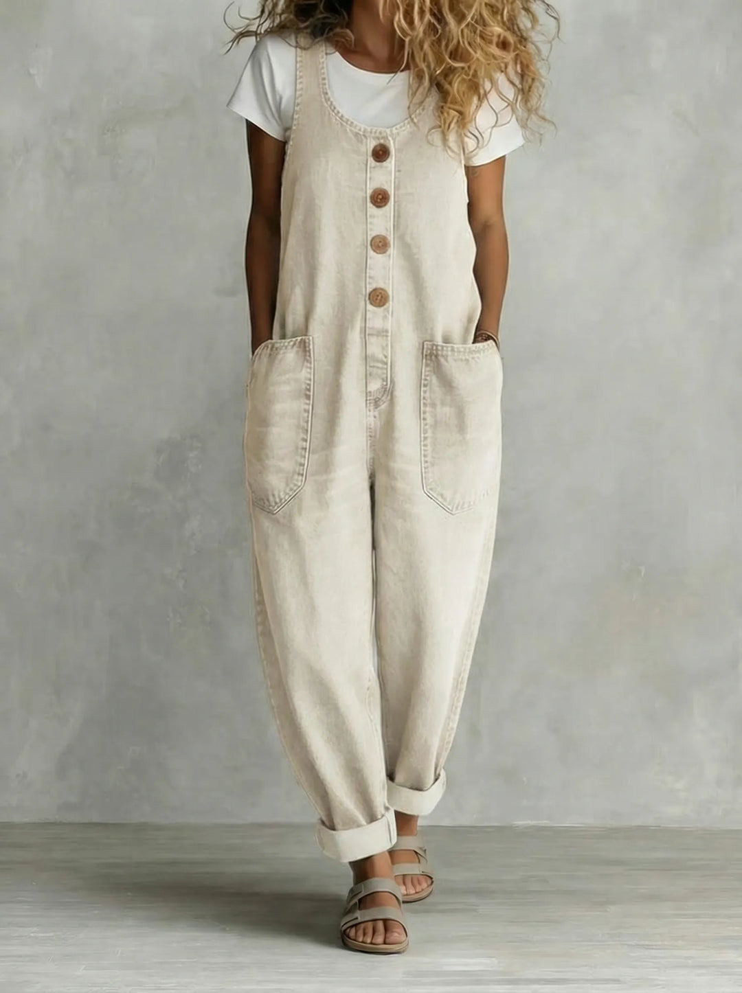 Sabrina | Loose Fitted Denim Jumpsuit