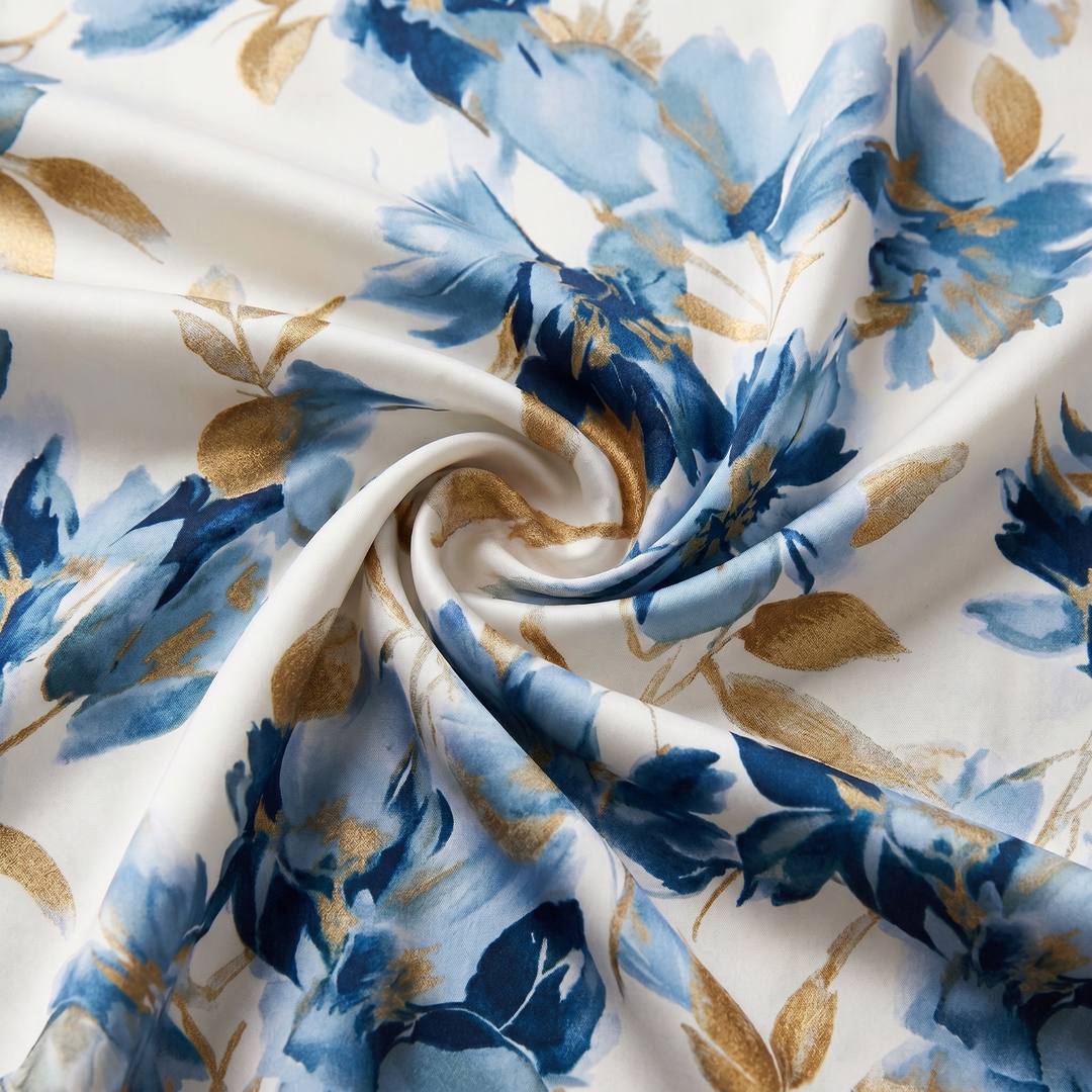 Elara | Floral Midi Dress with Waist Tie