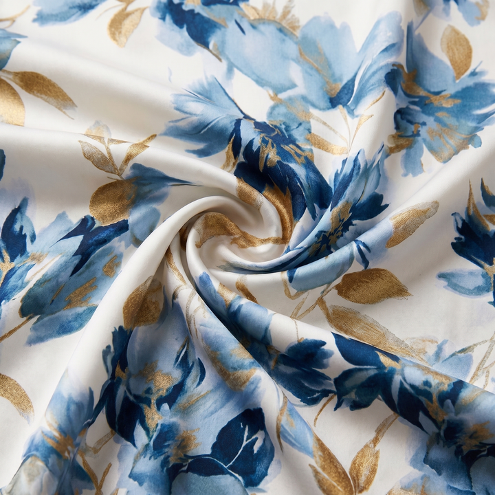 Elara | Floral Midi Dress with Waist Tie