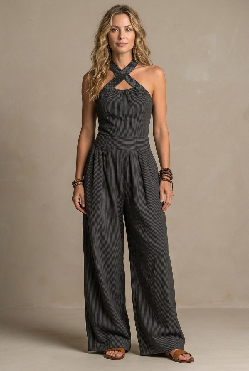 Ariana | Elegant Cross-Neckline Jumpsuit