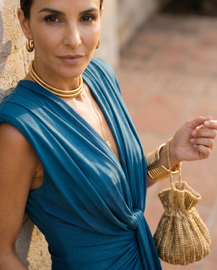 Selena | Draped Evening Dress