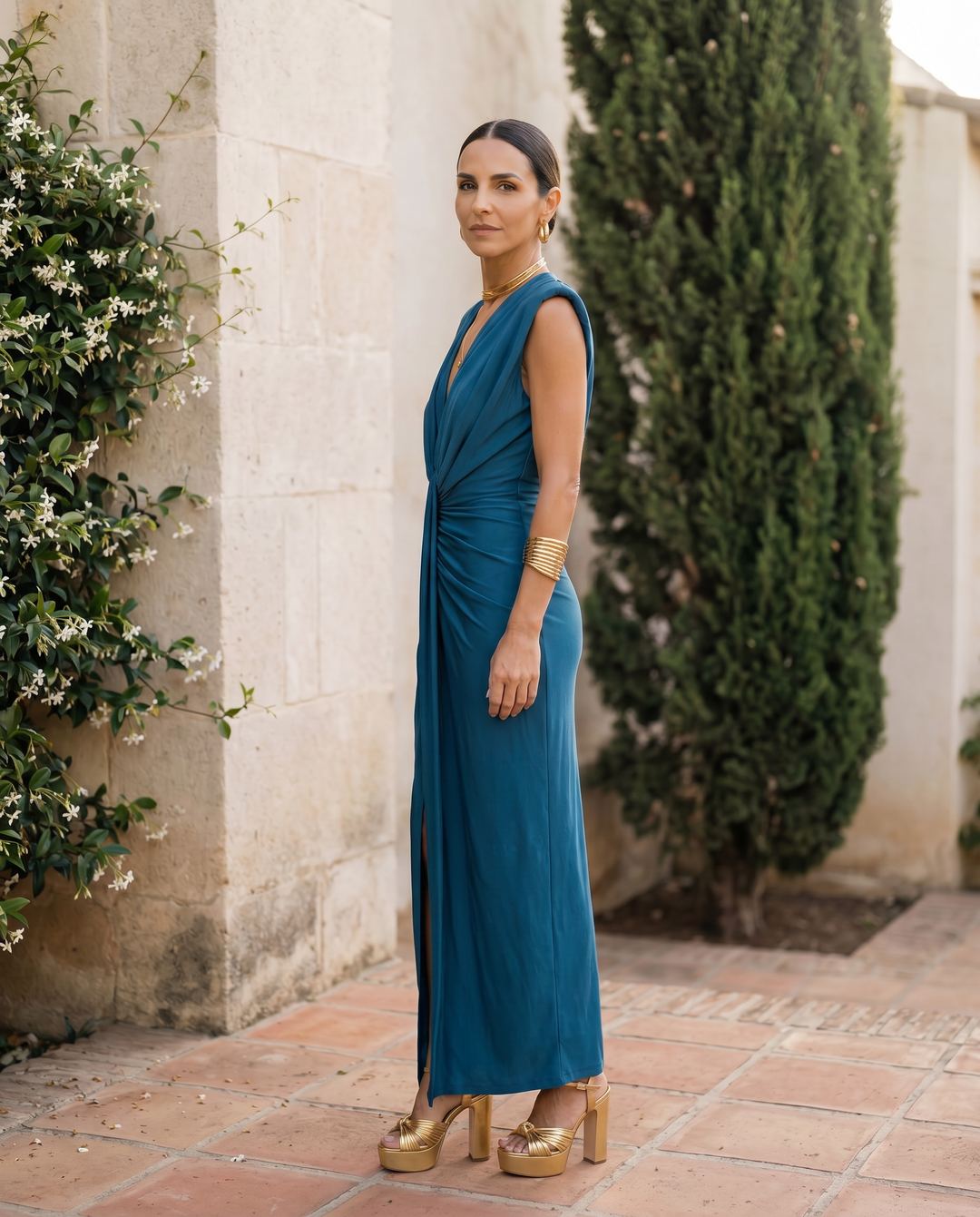 Selena | Draped Evening Dress