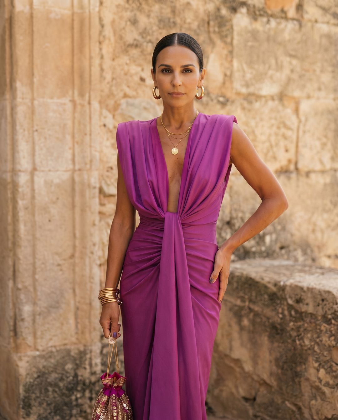 Selena | Draped Evening Dress