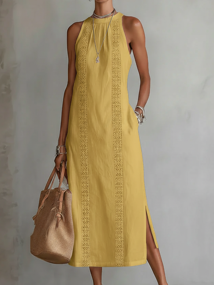 Camille | Timeless Linen Midi Dress