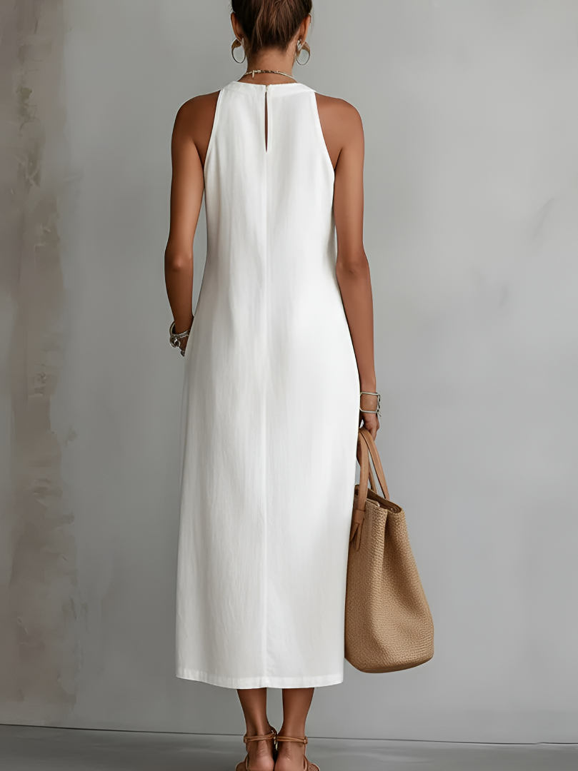 Camille | Timeless Linen Midi Dress