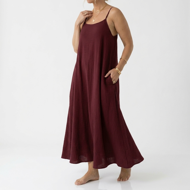 Dorsale™ — Backless Lace-Up Maxi Dress
