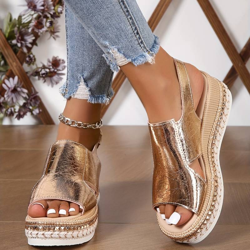 Gold Rhinestone Sole / 10.5