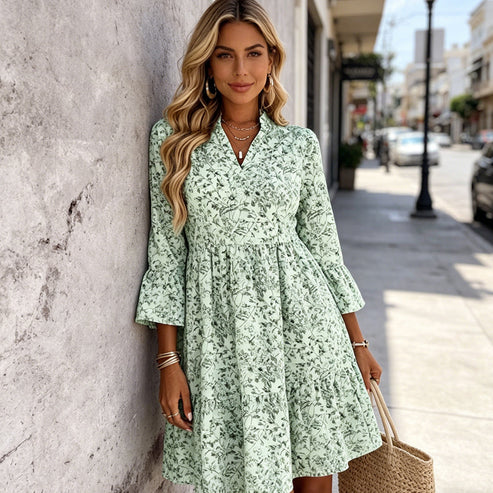Soraya | V-neck dress with print