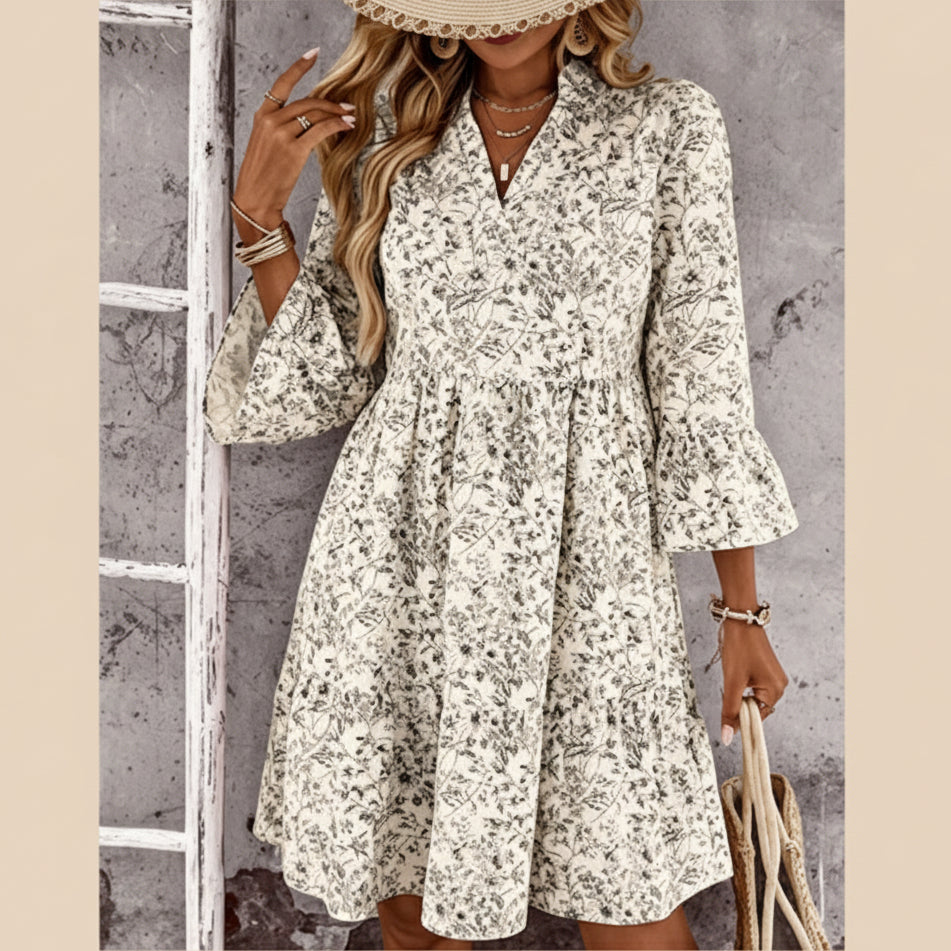 Soraya | V-neck dress with print