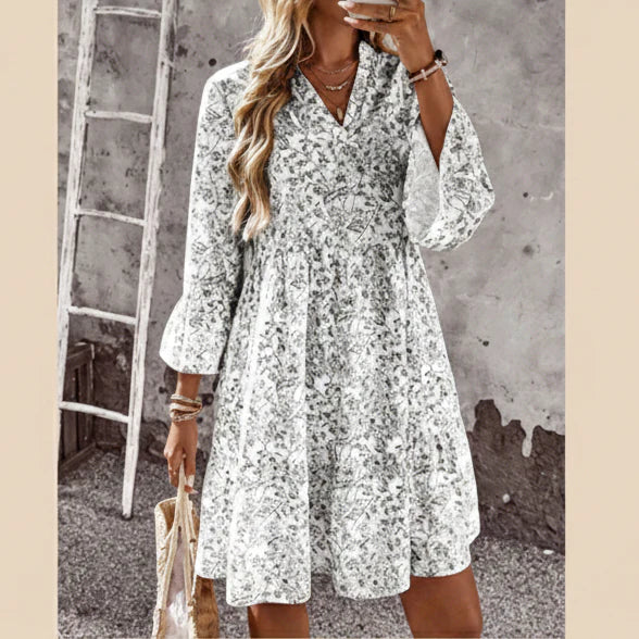 Soraya | V-neck dress with print